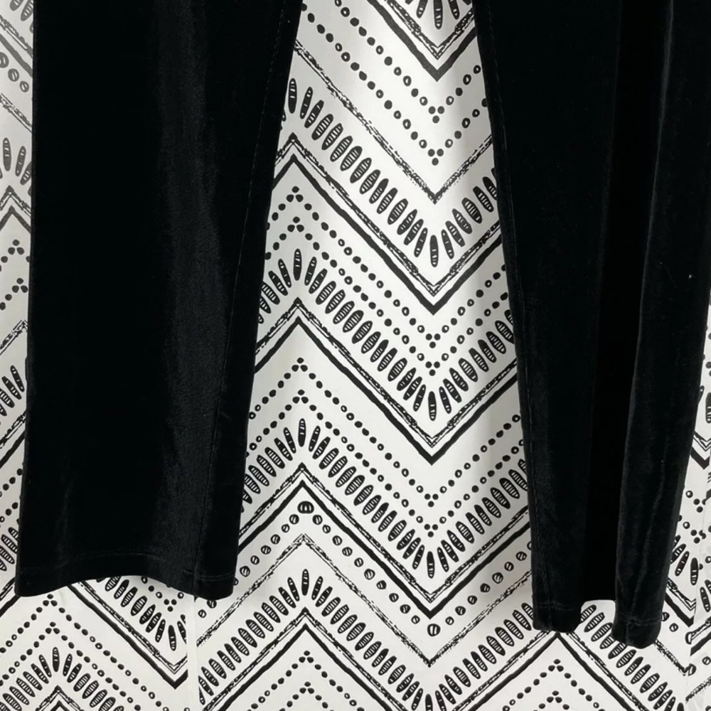 Betabrand Black Velvet Mid Rise Bootcut Pants XL - Picture 5 of 8